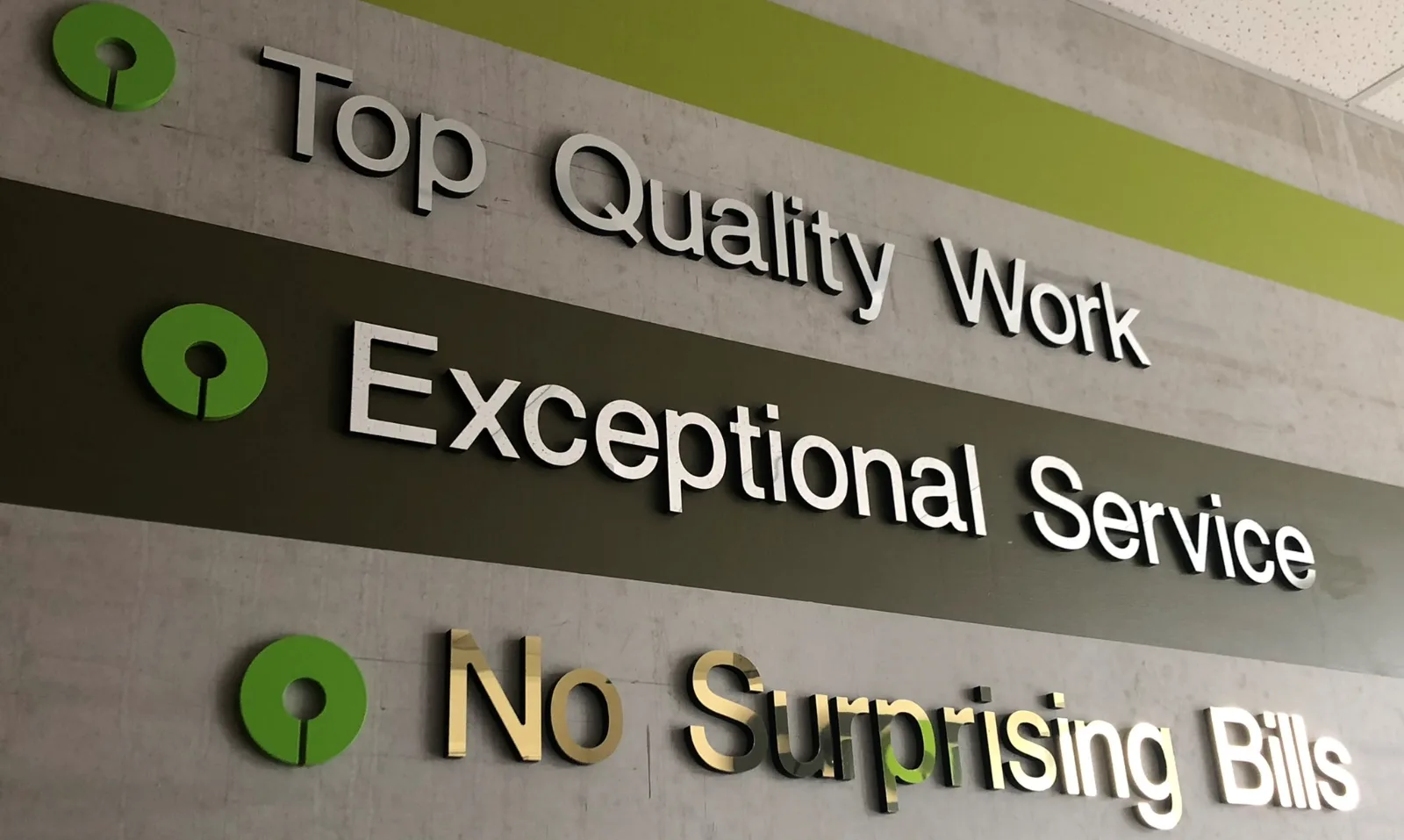 Top Quality Work, Exceptional Service, No Surprising Bills